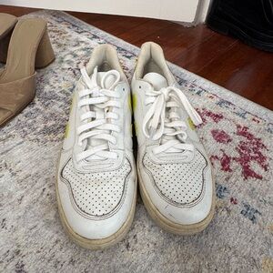 Veja Neon Green and White Sneakers